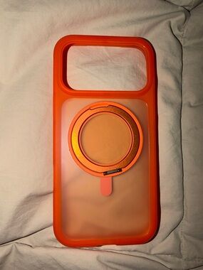 Orange Phone Case with Grip Ring - Unbranded